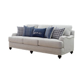 Coaster Glenn Recessed Arms Sofa Light Grey Model 511091